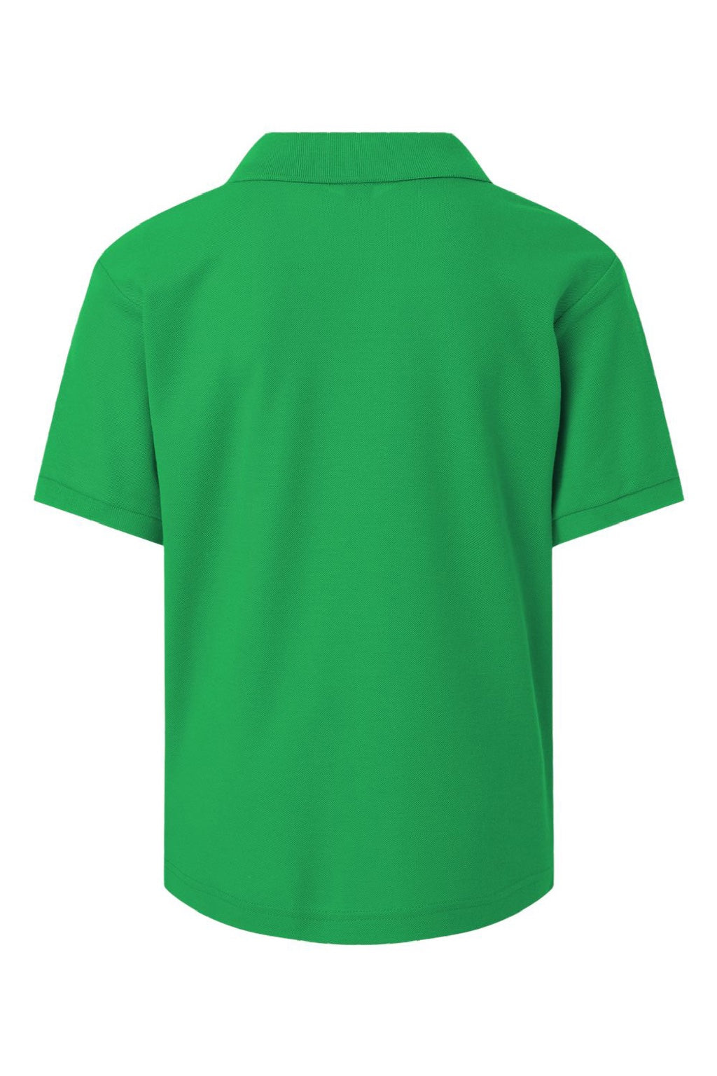 AllPro 62800Y Youth Pique Short Sleeve Polo Shirt Kelly Green Flat Back