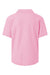 AllPro 62800Y Youth Pique Short Sleeve Polo Shirt Light Pink Flat Back