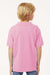 AllPro 62800Y Youth Pique Short Sleeve Polo Shirt Light Pink Model Back