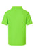 AllPro 62800Y Youth Pique Short Sleeve Polo Shirt Lime Green Flat Back