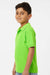 AllPro 62800Y Youth Pique Short Sleeve Polo Shirt Lime Green Model Side