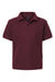 AllPro 62800Y Youth Pique Short Sleeve Polo Shirt Maroon Flat Front