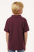 AllPro 62800Y Youth Pique Short Sleeve Polo Shirt Maroon Model Back