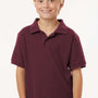 AllPro Youth Wrinkle Resistant Pique Short Sleeve Polo Shirt - Maroon - Coming Soon