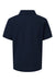 AllPro 62800Y Youth Pique Short Sleeve Polo Shirt Navy Blue Flat Back