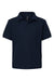 AllPro 62800Y Youth Pique Short Sleeve Polo Shirt Navy Blue Flat Front