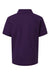 AllPro 62800Y Youth Pique Short Sleeve Polo Shirt Purple Flat Back