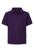 AllPro 62800Y Youth Pique Short Sleeve Polo Shirt Purple Flat Front