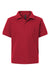 AllPro 62800Y Youth Pique Short Sleeve Polo Shirt Red Flat Front
