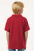 AllPro 62800Y Youth Pique Short Sleeve Polo Shirt Red Model Back