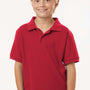 AllPro Youth Wrinkle Resistant Pique Short Sleeve Polo Shirt - Red - Coming Soon