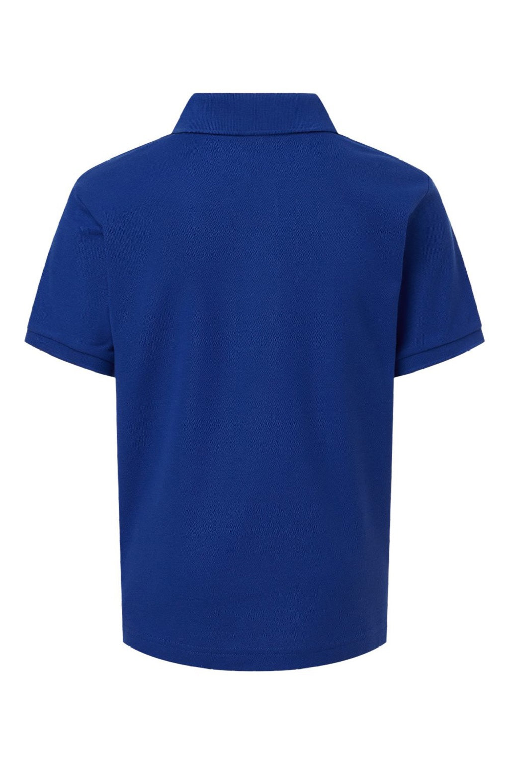 AllPro 62800Y Youth Pique Short Sleeve Polo Shirt Royal Blue Flat Back