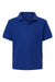 AllPro 62800Y Youth Pique Short Sleeve Polo Shirt Royal Blue Flat Front