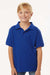 AllPro 62800Y Youth Pique Short Sleeve Polo Shirt Royal Blue Model Front