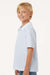 AllPro 62800Y Youth Pique Short Sleeve Polo Shirt White Model Side