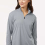 AllPro Womens Pro Lock Performance Moisture Wicking 1/4 Zip Sweatshirt - Heather Steel Grey - Coming Soon