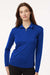 AllPro 41870L Womens Pro Lock Performance 1/4 Zip Sweatshirt Royal Blue Model Front