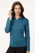 AllPro 41870L Womens Pro Lock Performance 1/4 Zip Sweatshirt Pacific Blue Model Front