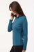 AllPro 41870L Womens Pro Lock Performance 1/4 Zip Sweatshirt Pacific Blue Model Side