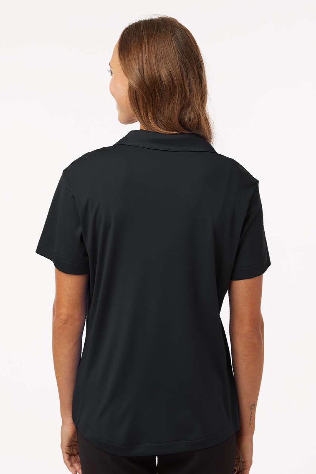 AllPro 41800L Womens Pro Lock Performance Short Sleeve Polo Shirt Black Model Back