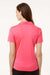 AllPro 41800L Womens Pro Lock Performance Short Sleeve Polo Shirt Bright Pink Model Back