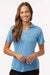 AllPro 41800L Womens Pro Lock Performance Short Sleeve Polo Shirt Carolina Blue Model Front