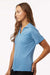 AllPro 41800L Womens Pro Lock Performance Short Sleeve Polo Shirt Carolina Blue Model Side