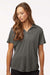 AllPro 41800L Womens Pro Lock Performance Short Sleeve Polo Shirt Charcoal Grey Model Front