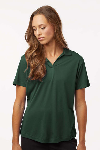 AllPro 41800L Womens Pro Lock Performance Short Sleeve Polo Shirt Forest Green Model Front