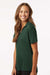 AllPro 41800L Womens Pro Lock Performance Short Sleeve Polo Shirt Forest Green Model Side