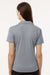 AllPro 41800L Womens Pro Lock Performance Short Sleeve Polo Shirt Heather Steel Grey Model Back