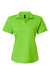 AllPro 41800L Womens Pro Lock Performance Short Sleeve Polo Shirt Lime Green Flat Front