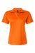 AllPro 41800L Womens Pro Lock Performance Short Sleeve Polo Shirt Neon Orange Flat Front