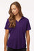 AllPro 41800L Womens Pro Lock Performance Short Sleeve Polo Shirt Purple Model Front