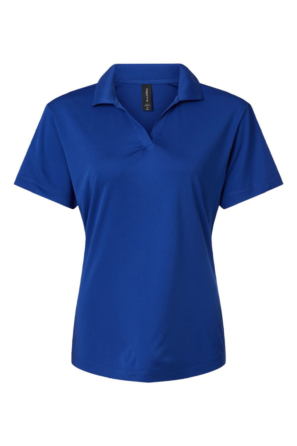 AllPro 41800L Womens Pro Lock Performance Short Sleeve Polo Shirt Royal Blue Flat Front