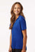 AllPro 41800L Womens Pro Lock Performance Short Sleeve Polo Shirt Royal Blue Model Side