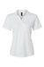 AllPro 41800L Womens Pro Lock Performance Short Sleeve Polo Shirt White Flat Front