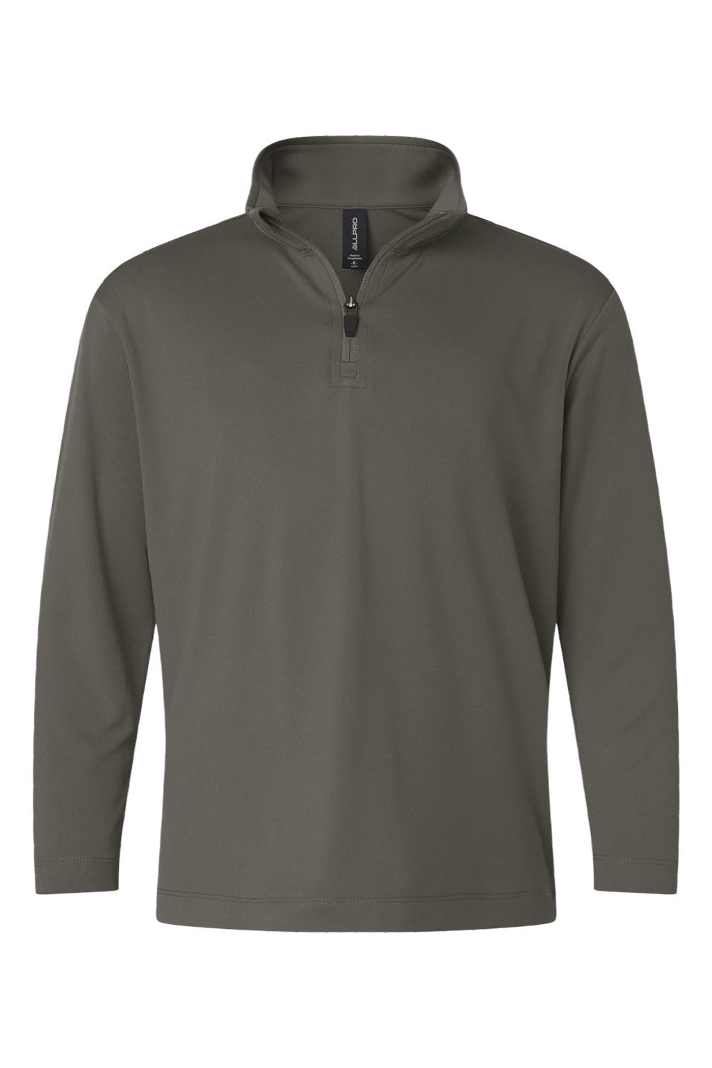 AllPro 41870Y Youth Pro Lock Performance 1/4 Zip Sweatshirt Charcoal Grey Flat Front