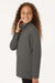 AllPro 41870Y Youth Pro Lock Performance 1/4 Zip Sweatshirt Charcoal Grey Model Side