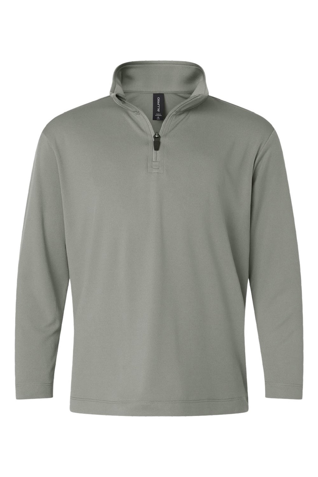 AllPro 41870Y Youth Pro Lock Performance 1/4 Zip Sweatshirt Greystone Flat Front