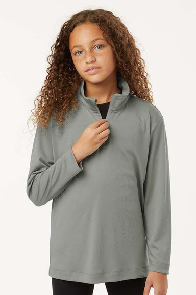 AllPro 41870Y Youth Pro Lock Performance 1/4 Zip Sweatshirt Greystone Model Front