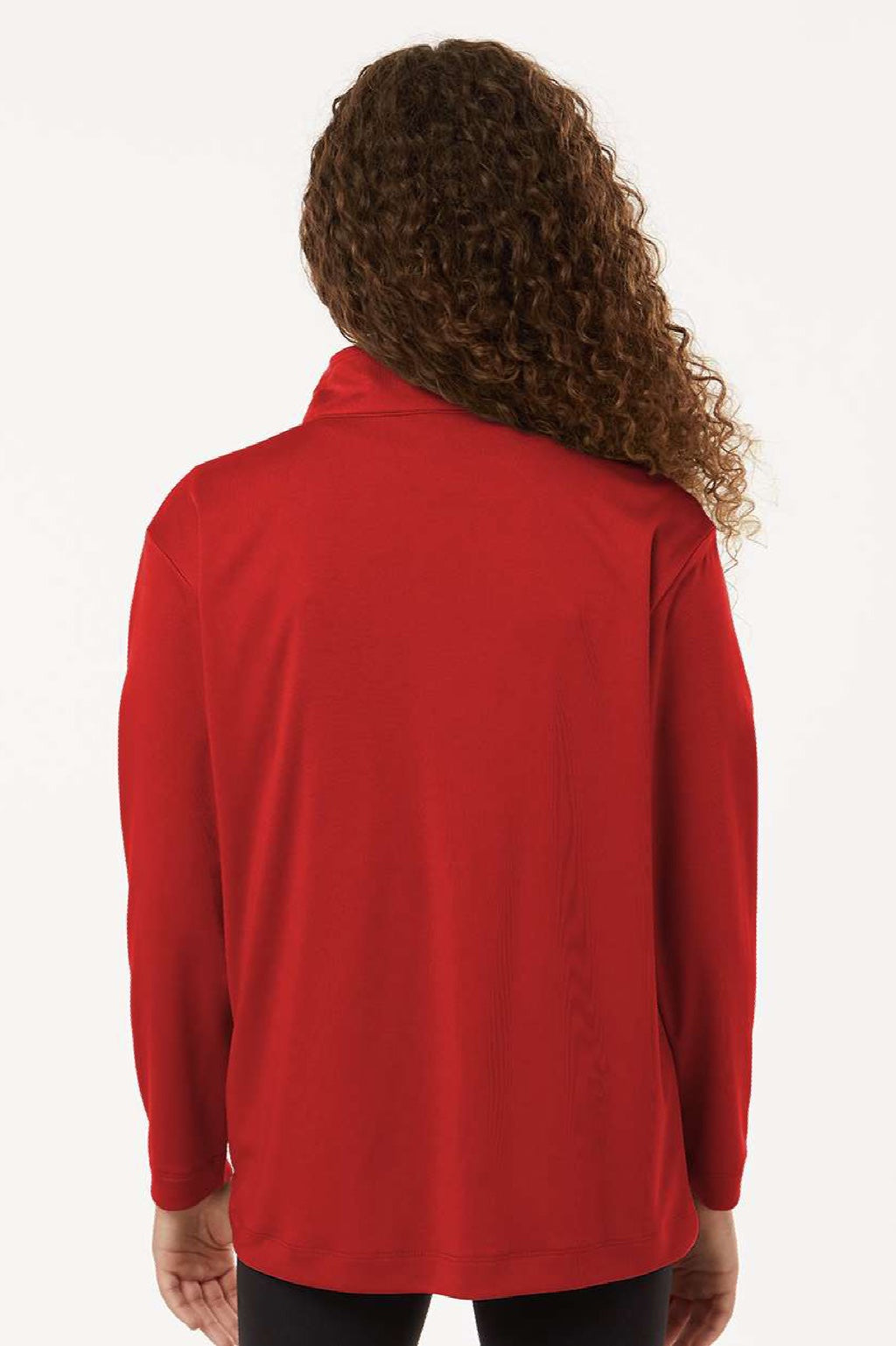 AllPro 41870Y Youth Pro Lock Performance 1/4 Zip Sweatshirt Red Model Back