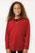AllPro 41870Y Youth Pro Lock Performance 1/4 Zip Sweatshirt Red Model Front