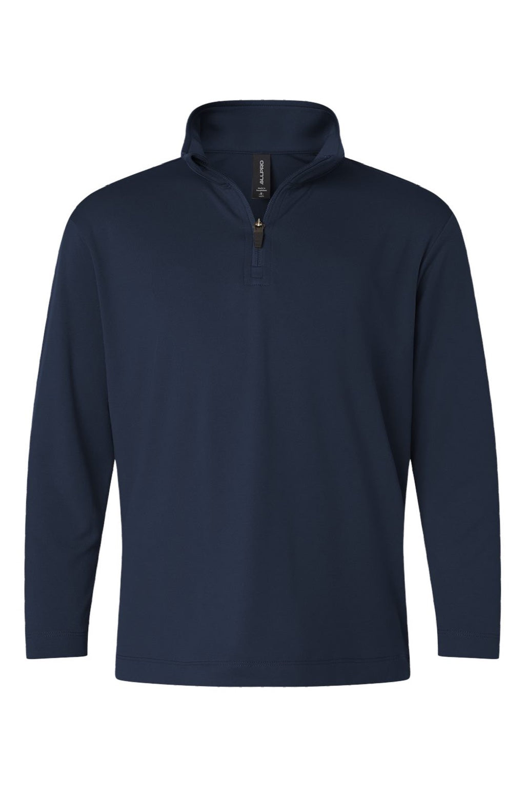 AllPro 41870Y Youth Pro Lock Performance 1/4 Zip Sweatshirt Navy Blue Flat Front