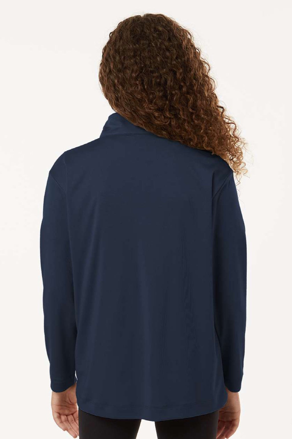 AllPro 41870Y Youth Pro Lock Performance 1/4 Zip Sweatshirt Navy Blue Model Back