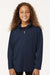 AllPro 41870Y Youth Pro Lock Performance 1/4 Zip Sweatshirt Navy Blue Model Front