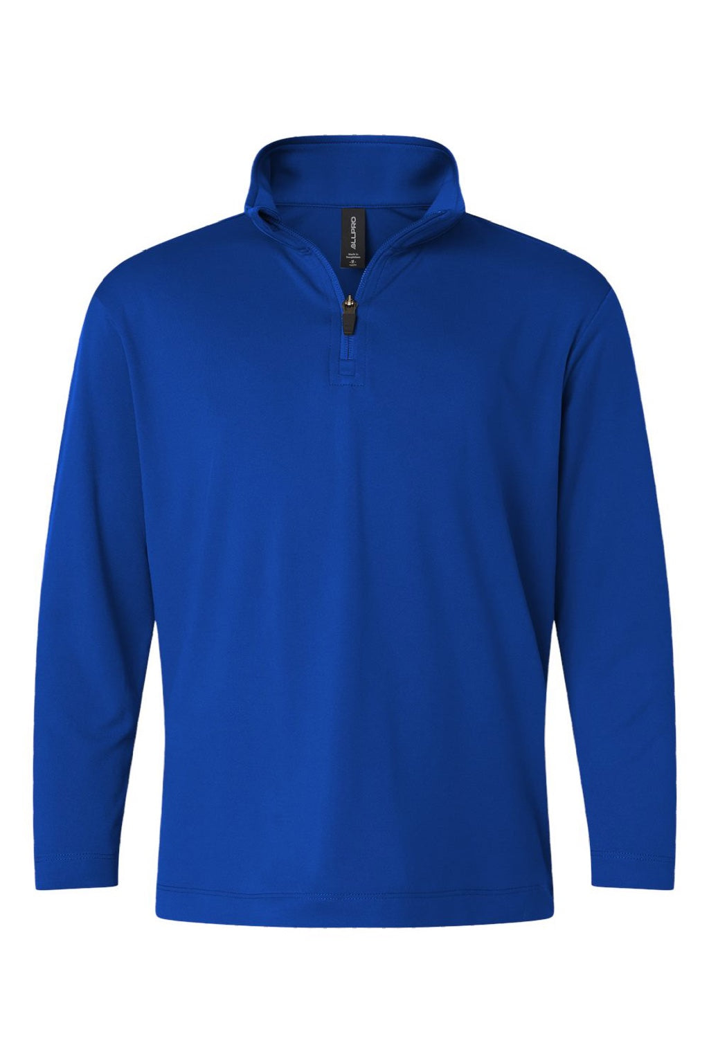 AllPro 41870Y Youth Pro Lock Performance 1/4 Zip Sweatshirt Royal Blue Flat Front