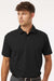 AllPro 41SP0 Mens Pro Flex Sorona Short Sleeve Polo Shirt Black Model Front