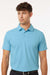 AllPro 41SP0 Mens Pro Flex Sorona Short Sleeve Polo Shirt Cloud Blue Model Front