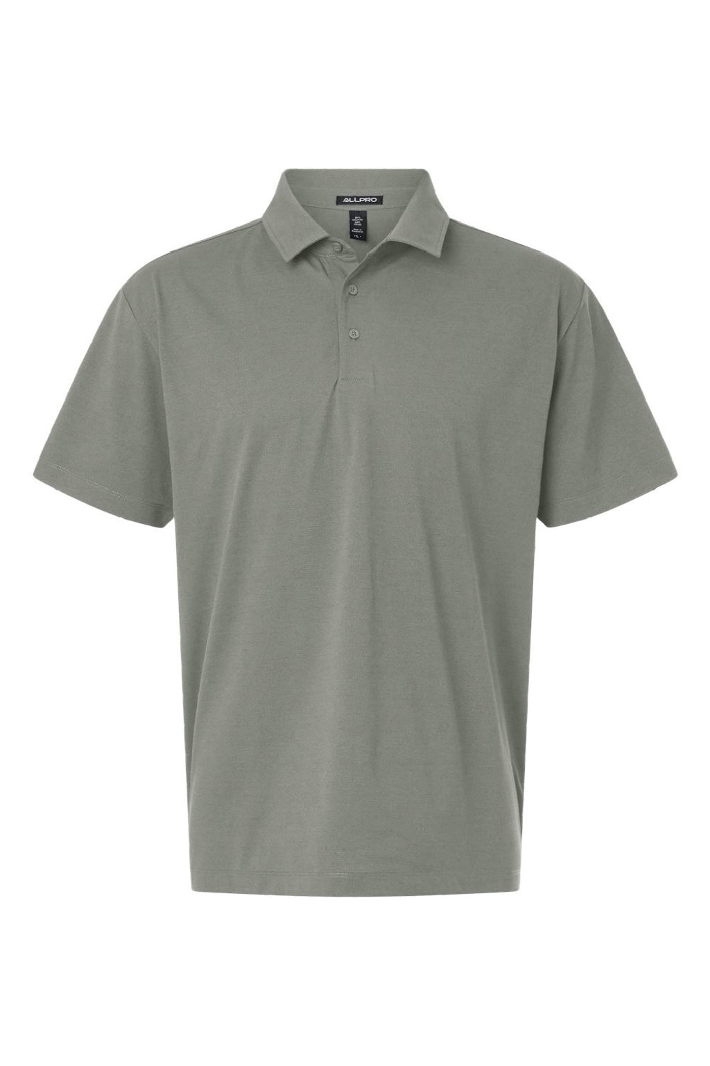 AllPro 41SP0 Mens Pro Flex Sorona Short Sleeve Polo Shirt Greystone Flat Front